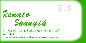 renato spanyik business card